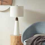 Ceramic and Wood Table Lamp