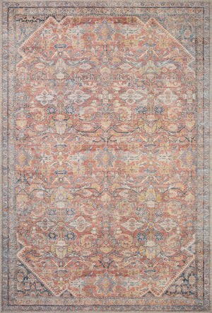 A picture of Loloi's Adrian rug, in style ADR-02, color Rust / Denim