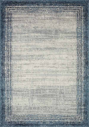A picture of Loloi's Austen rug, in style AUS-02, color Pebble / Blue