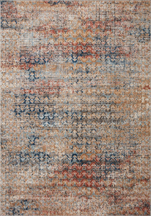 A picture of Loloi's Bianca rug, in style BIA-09, color Ocean / Spice