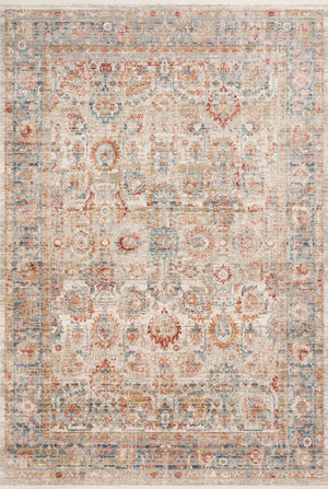 A picture of Loloi's Claire rug, in style CLE-02, color Ivory / Ocean