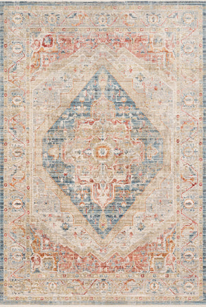 A picture of Loloi's Claire rug, in style CLE-04, color Blue / Multi