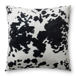 Photo of a pillow;  FP0001 Black / White 36"W x 36"D x 6"H Pillow