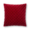 Loloi's PILLOWS rug, Style: P0125 Red. At the cheapest price in the 22" x 22" Cover w/Down size.