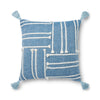 Loloi's PILLOWS rug, Style: P4117 Blue / White. At the cheapest price in the 18" x 18" Cover w/Down size.