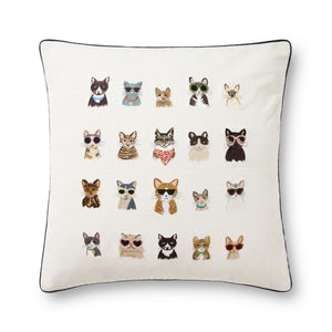 Loloi's PILLOWS rug, Style: PRP0012 Ivory / Multi. At the cheapest price in the 22" x 22" Cover w/Down size.
