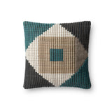 Loloi's PILLOWS rug, Style: P0505 Teal / Multi. At the cheapest price in the 18" x 18" Cover w/Down size.