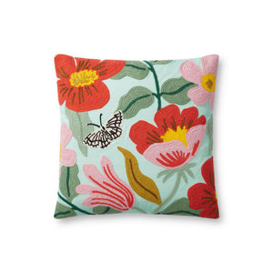 Loloi's PIllows rug, Style: PRP0034 Mint / Multi. At the cheapest price in the 18'' x 18'' Cover w/Down size.