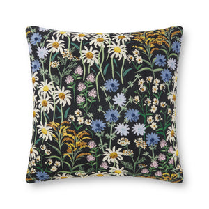 Loloi's PILLOWS rug, Style: PRP0026 Wildflowers Black. At the cheapest price in the 22" x 22" Cover w/Down size.