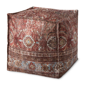 Picture of Loloi PF0006 Red / Multi 18"W x 18"D x 18"H Pouf