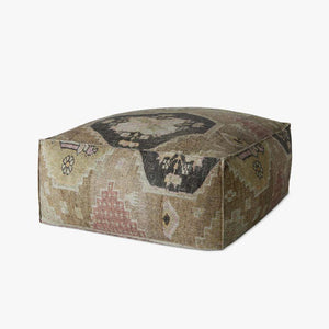Picture of Loloi LPF0037 Taupe / Multi 36"W x 36"D x 17"H Pouf
