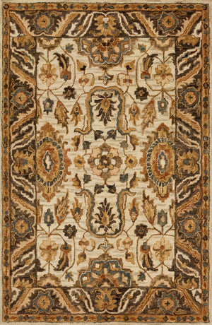 A picture of Loloi's Victoria rug, in style VK-02, color Ivory / Dk Taupe