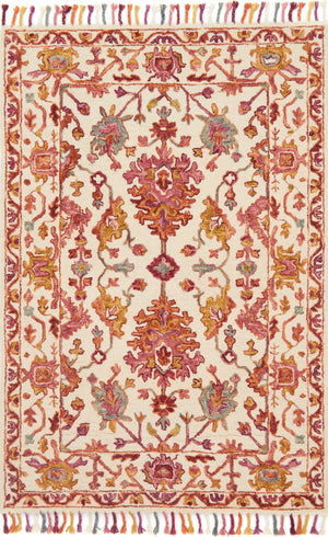 A picture of Loloi's Zharah rug, in style ZR-06, color Berry