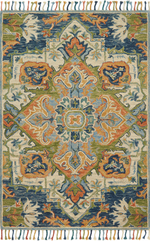 Loloi's Zharah rug, Style: ZR-11 Blue / Multi. At the cheapest price in the 9'-3" x 13' size.