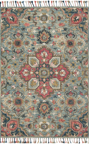 A picture of Loloi's Zharah rug, in style ZR-13, color Light Blue / Multi