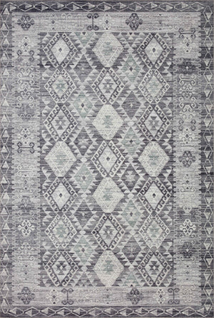 A picture of Loloi's Zion rug, in style ZIO-03, color Charcoal / Slate