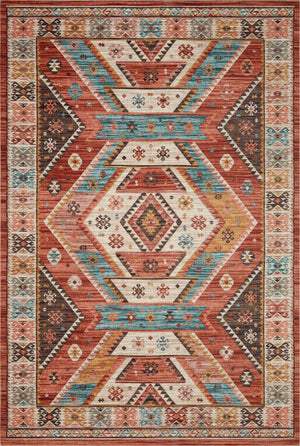 A picture of Loloi's Zion rug, in style ZIO-05, color Red / Multi