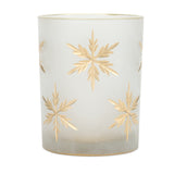 Frosted Snowflake Candle Holder